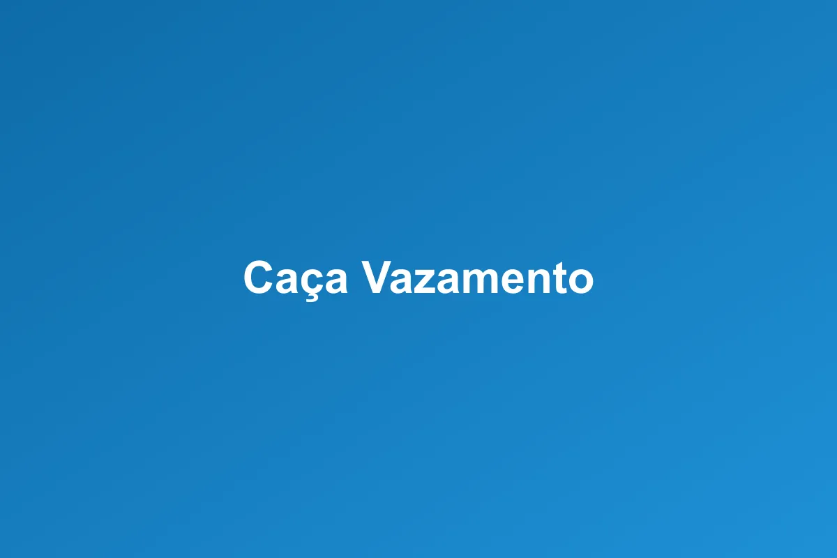 Caça vazamento em Serra